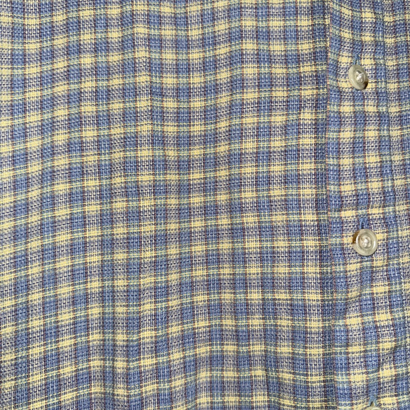 Men's Jack Lipson Gold‎ Plaid Cotton Button Down Shirt M Blue Yellow Casual - Picture 11 of 15